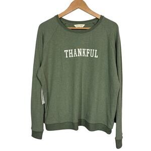 NEW! 78 & Sunny Olive Hacci Crewneck Knit Top Sweater Casual Long Sleeve - L